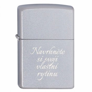 Zapalovač Zippo 205 Satin Chrome plynový 1 tryska - Benzín není pro vás? Zippo je i plynový! Klasický vzhled, nový plynový insert..Gravírujeme rychle a precizně. Skladem, expedice do 24h.