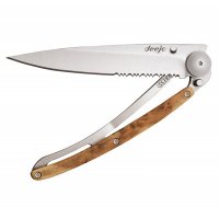 Nůž deejo, juniper wood, 37g, ONE HAND, 1CB502 - s gravírováním